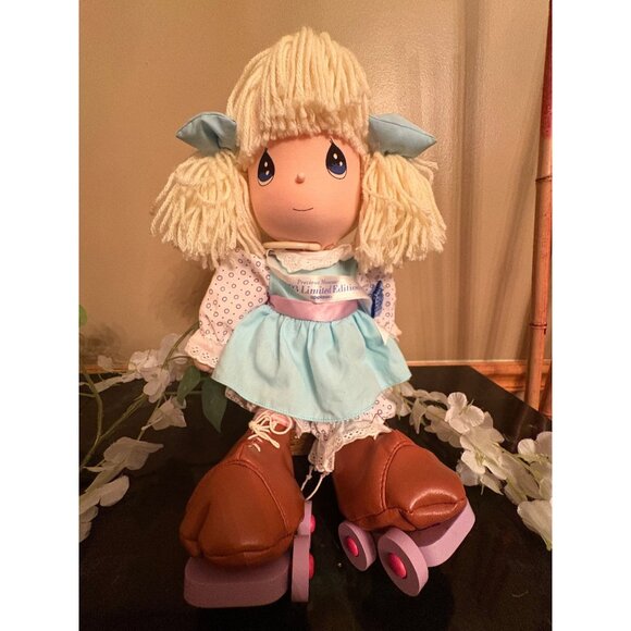 Vintage Precious Moments 1993 Limited Edition Roller Skating Doll By Applause - Picture 2 of 13